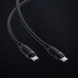Cablu Acefast de date (C16-03), Incarcare rapida, Type-C to Type-C, 60W, 3A, Bend-Resistant, 1.2m, negru