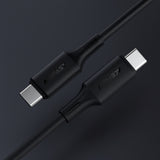 Cablu Acefast de date (C17-03), Type-C to Type-C, Incarcare rapida, 60W, 3A, Bend-Resistant, Soft Silicon, 1.2m, negru