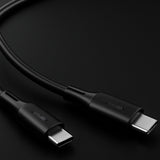 Cablu Acefast de date (C17-03), Type-C to Type-C, Incarcare rapida, 60W, 3A, Bend-Resistant, Soft Silicon, 1.2m, negru