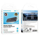 Suport auto Borofone (BH121), Magnetic, pentru Bord, Adhesive Base 4.5–7 inch, negru
