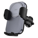 Suport auto Borofone cu Wireless Charging Path (BH221), Incarcare rapida, 15W, Secure Grip, gri