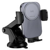 Suport auto Borofone cu Wireless Charging Leading (BH222), pentru Bord/Parbriz, Secure Grip, 15W, gri