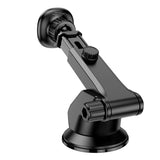 Suport auto Borofone Roman (BH125), Magnetic, cu Ventuza, pentru Bord/Parbriz, 360A° Adjust, negru