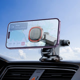 Suport auto Borofone Roman (BH125), Magnetic, cu Ventuza, pentru Bord/Parbriz, 360A° Adjust, negru