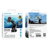 Suport auto Borofone Roman (BH125), Magnetic, cu Ventuza, pentru Bord/Parbriz, 360A° Adjust, negru