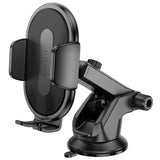 Suport auto Borofone Rio (BH134), pentru Bord/Parbriz, 360° Adjust, ABS, Silicon, 4.5–7, negru