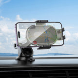 Suport auto Borofone Rio (BH134), pentru Bord/Parbriz, 360° Adjust, ABS, Silicon, 4.5–7, negru