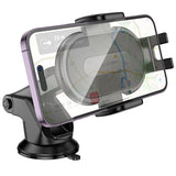 Suport auto Borofone Rio (BH134), pentru Bord/Parbriz, 360° Adjust, ABS, Silicon, 4.5–7, negru