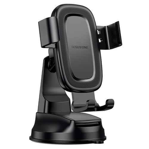 Suport auto Borofone Follower Gravity (BH130), pentru Bord/Parbriz, 360° Adjust, ABS, Silicon, 6.1-7, negru