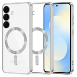 Husa pentru Samsung Galaxy S25 FE, Techsuit Lux Crystal MagSafe, argintiu