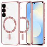Husa pentru Samsung Galaxy S25 FE, Techsuit Lux Crystal MagSafe, argintiu