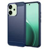 Husa pentru OPPO Reno14, Techsuit Carbon Silicone, albastru