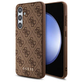 Husa pentru Samsung Galaxy S24 FE, Guess Hardcase 4G Classic (GUHCS24FEG4GFBR), maro