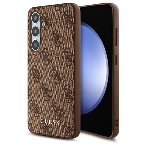 Husa pentru Samsung Galaxy S24 FE, Guess Hardcase 4G Classic (GUHCS24FEG4GFBR), maro