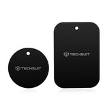 Suport auto Techsuit (2 pack) Placa metalica (MP03), cu Matte Cover Paint, negru