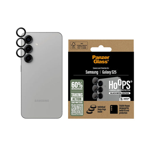 Folie de protectie pentru Samsung Galaxy S25, PanzerGlass® Hoops® Camera Lens Protector
