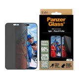 Folie de protectie pentru iPhone 16 Pro Max, PanzerGlass® Ultra-Wide Fit Privacy Screen Protector w. EasyAligner