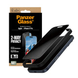 Folie de protectie pentru iPhone 17 Pro, PanzerGlass® Ultra-Wide Fit 2-Way Privacy Screen Protector w. EasyAligner