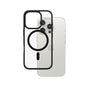 Husa pentru iPhone 16 Pro, PanzerGlass® HardCase Black MagSafe & Frame Series, transparenta