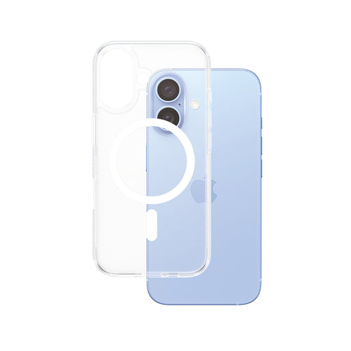 Husa pentru iPhone 16, PanzerGlass® HardCase White MagSafe Series, transparenta