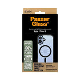 Husa pentru iPhone 16, PanzerGlass® HardCase Black MagSafe & Frame Series, transparenta