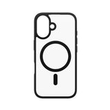 Husa pentru iPhone 16, PanzerGlass® HardCase Black MagSafe & Frame Series, transparenta