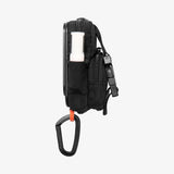 Husa casti, Spigen, Phone Pouch Snap Zip Afa09338 MagSafe Wallet Card Holder Organizer With Belt Holster Pokets Koff 7641e5, negru