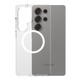 Husa pentru Samsung Galaxy S25 Ultra, PanzerGlass® Care Flagship Urban Combat White Qi Compatible, transparenta