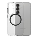 Husa pentru Samsung Galaxy S25, PanzerGlass® Care Flagship Urban Combat Black Qi Compatible, transparenta