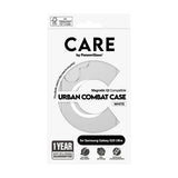 Husa pentru Samsung Galaxy S25 Ultra, PanzerGlass® Care Flagship Urban Combat White Qi Compatible, transparenta