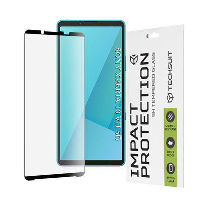 Folie de protectie pentru Sony Xperia 10 VII, Techsuit 111D Full Cover / Full Glue Glass