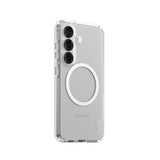 Husa pentru Samsung Galaxy S25, PanzerGlass® Care Flagship Urban Combat White Qi Compatible, transparenta
