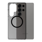 Husa pentru Samsung Galaxy S25 Ultra, PanzerGlass® Care Flagship Urban Combat Black Qi Compatible, fumuriu