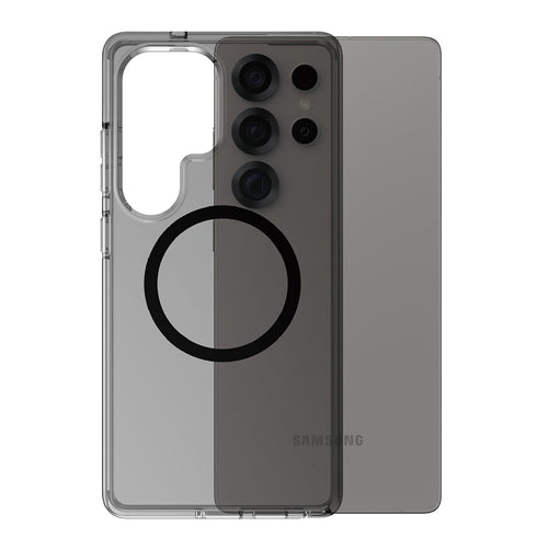 Husa pentru Samsung Galaxy S25 Ultra, PanzerGlass® Care Flagship Urban Combat Black Qi Compatible, fumuriu