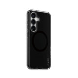 Husa pentru Samsung Galaxy S25, PanzerGlass® Care Flagship Urban Combat Black Qi Compatible, fumuriu