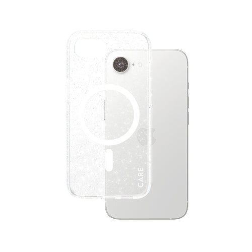 Husa pentru iPhone 16e, PanzerGlass® Care Flagship Urban Combat Star Lit w. White Qi Compatible, transparenta