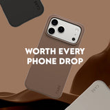 Husa pentru iPhone 17 Air, PanzerGlass® Care Fashionable Case w. MagSafe, maro