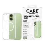 Husa pentru iPhone 17, PanzerGlass® Care Flagship Urban Explorer White MagSafe, transparenta