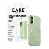 Husa pentru iPhone 17, PanzerGlass® Care Flagship Urban Explorer White MagSafe, transparenta