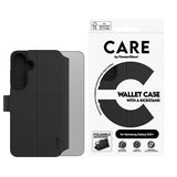 Husa pentru Samsung Galaxy S25 Plus, PanzerGlass® Care Feature Kickstand Wallet Case, negru