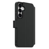 Husa pentru Samsung Galaxy S25 Plus, PanzerGlass® Care Feature Kickstand Wallet Case, negru