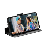 Husa pentru Samsung Galaxy S25, PanzerGlass® Care Feature Kickstand Wallet Case, negru