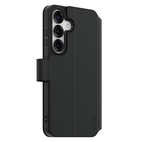 Husa pentru Samsung Galaxy S25, PanzerGlass® Care Feature Kickstand Wallet Case, negru