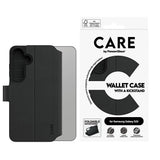Husa pentru Samsung Galaxy S25, PanzerGlass® Care Feature Kickstand Wallet Case, negru