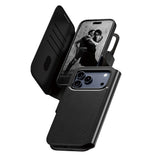 Husa pentru iPhone 17 Pro Max, PanzerGlass® Care Feature MagSafe Case Tango Two-in-One Wallet, negru