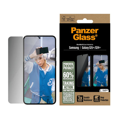 Folie de protectie pentru Samsung Galaxy S24 Plus, PanzerGlass® Ultra-Wide Fit Privacy Screen Protector