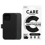 Husa pentru iPhone 16 Pro, PanzerGlass® Care Feature MagSafe Case Tango Two-in-One Wallet, negru