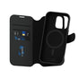 Husa pentru iPhone 16 Pro, PanzerGlass® Care Feature MagSafe Case Tango Two-in-One Wallet, negru