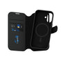 Husa pentru iPhone 16, PanzerGlass® Care Feature MagSafe Case Tango Two-in-One Wallet, negru