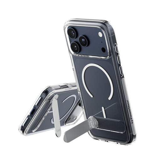 Husa pentru iPhone 17 Pro Max, PanzerGlass® Care Feature Kickstand MagSafe, transparenta